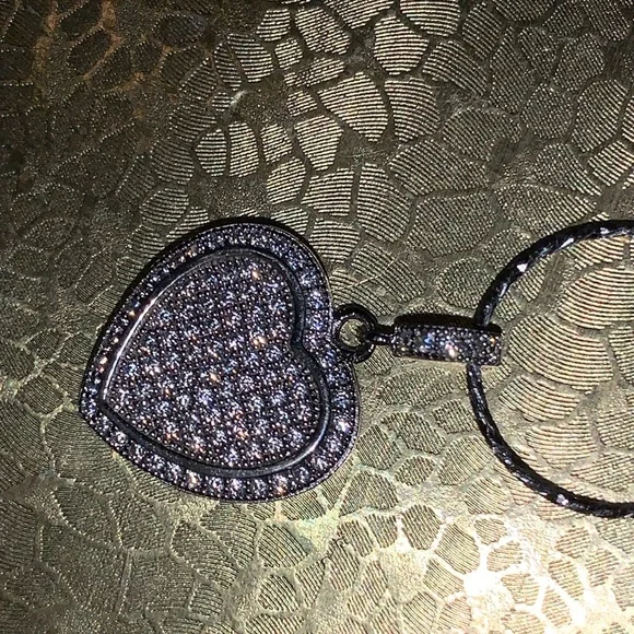 New 1/10 carat paved diamond necklace in sterling silver